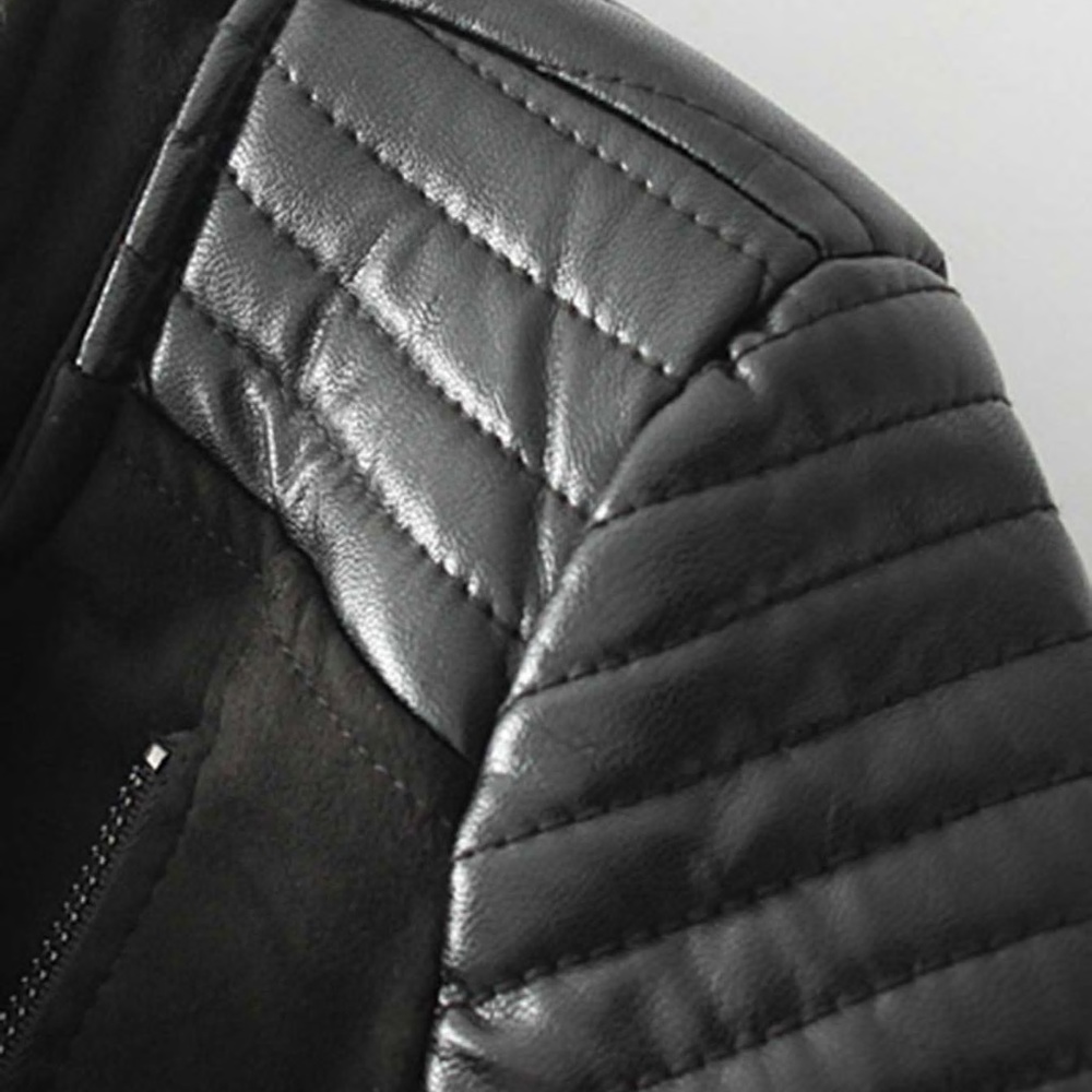 New faux leather zippers biker jacket - Picture 4 of 5